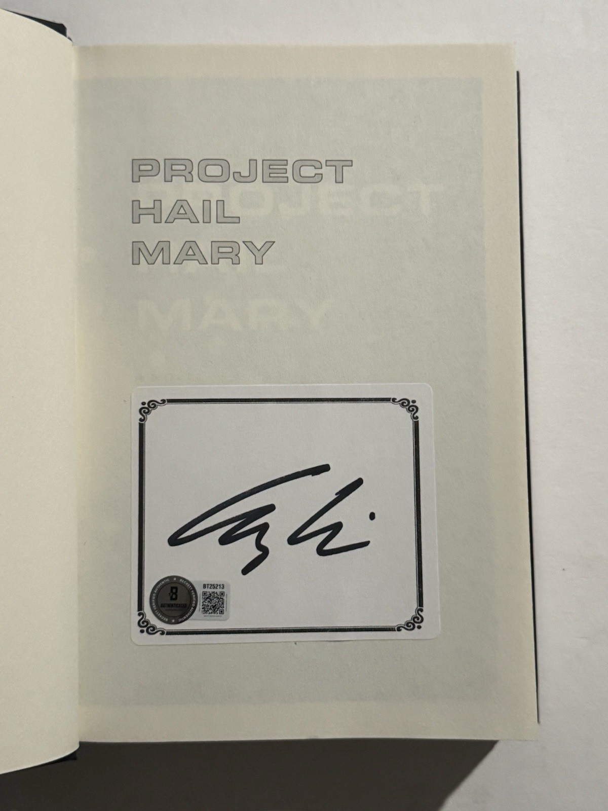 ANDY WEIR SIGNED PROJECT HAIL MARY BOOK 1st Edition/1st Print AUTOGRAPH ...