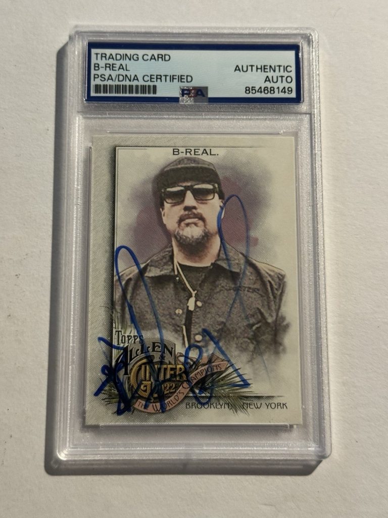 B-Real Signed 2022 Topps Allen & Ginter Card #242 Cypress Hill Slabbed PSA
