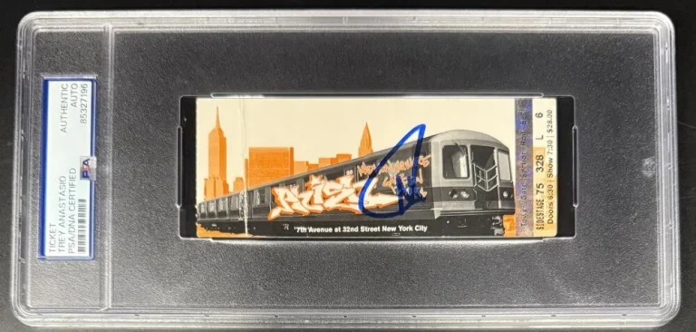 Trey Anastasio Phish Signed Autograph NYE 1998 New York Ticket PSA/DNA Slab COA