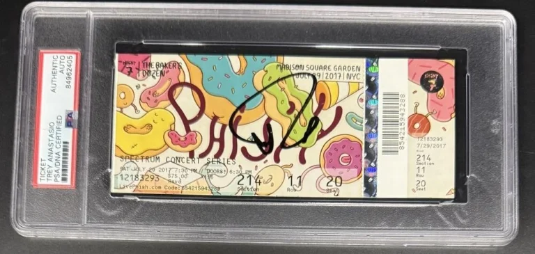 Trey Anastasio Phish Signed Autograph MSG Cinnamon Bakers Dozen 7 Ticket PSA/DNA