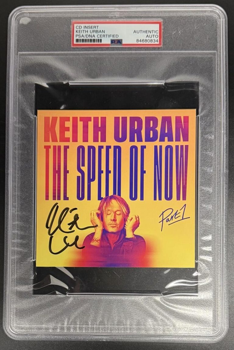 Keith Urban Signed Autograph PSA/DNA Slabbed The Speed Of Now CD Cover COA B