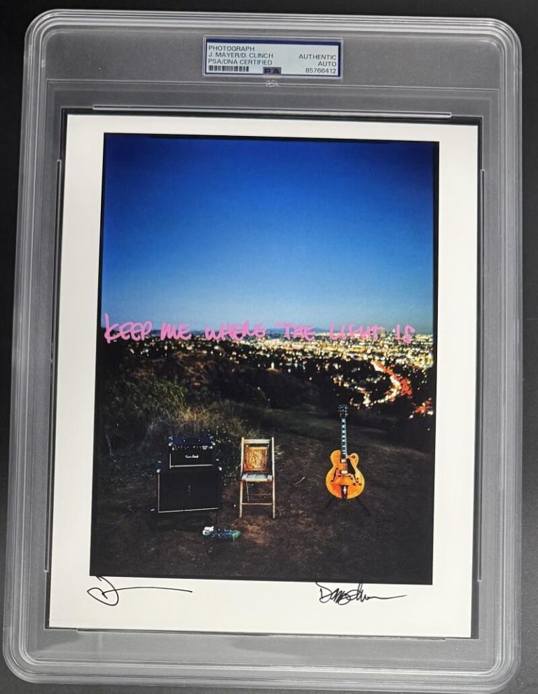 John Mayer Clinch Signed Autograph Keep Me Where Light Is PSA/DNA Photo Print A