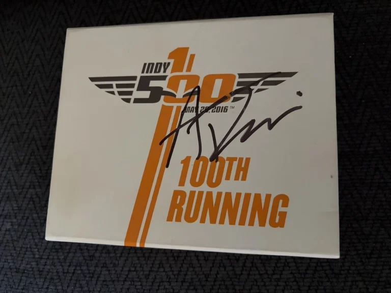 Indianapolis Motor Speedway 500 2016 Bronze Badge& Box Signed Alexander Rossi