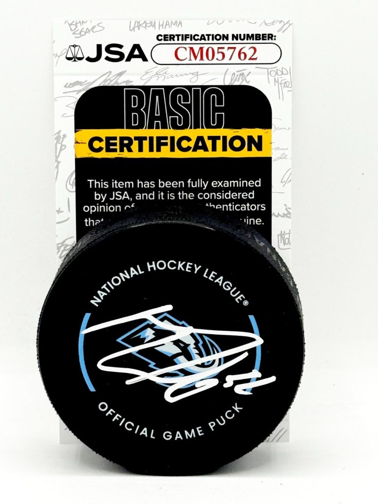 MacKenzie Weegar signed Utah Mammoth Official Game Puck autographed JSA