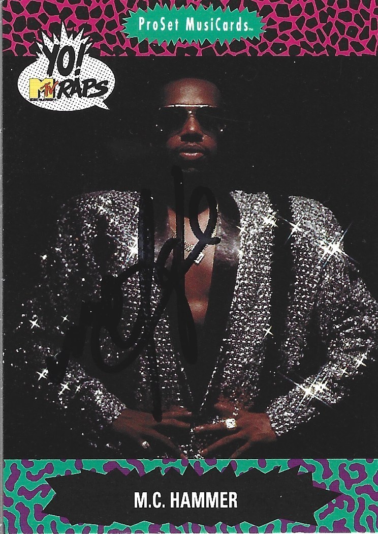 MC Hammer REAL hand SIGNED 1991 Yo! MTV Raps Trading Card #2 COA Autographed