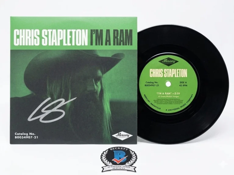Chris Stapleton Signed I’m A Ram 7 Inch 7 Inch Vinyl Autographed Beckett