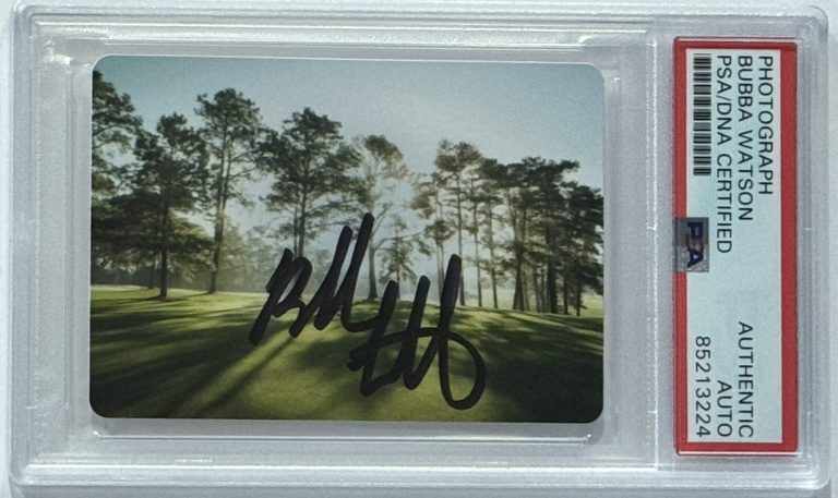 BUBBA WATSON SIGNED MASTERS CHAMPION AUGUSTA PICTURE PHOTO PSA DNA COA AUTOGRAPH