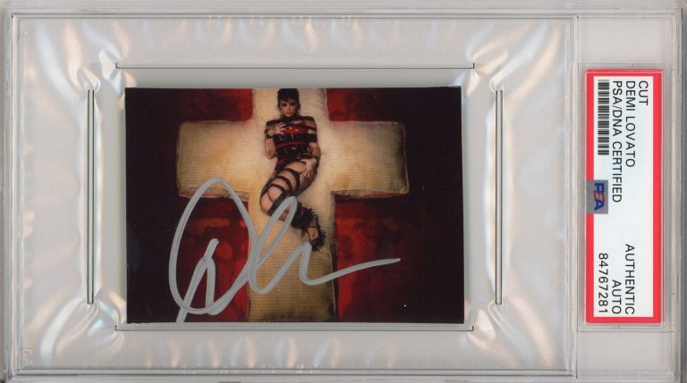 DEMI LOVATO HOLY CROSS SIGNED AUTOGRAPHED PICTURE PHOTO PSA DNA COA CERTIFIED