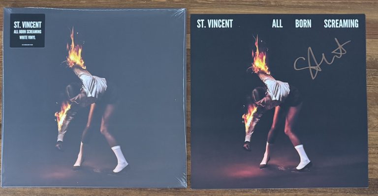 ST VINCENT ALL BORN SCREAMING VINYL LP & BAS BECKETT COA SIGNED AUTOGRAPH PHOTO