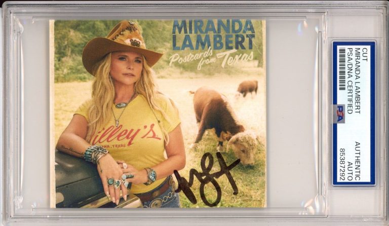 Miranda Lambert SIGNED Postcards From Texas Art Card Photo PSA DNA COA AUTHENTIC