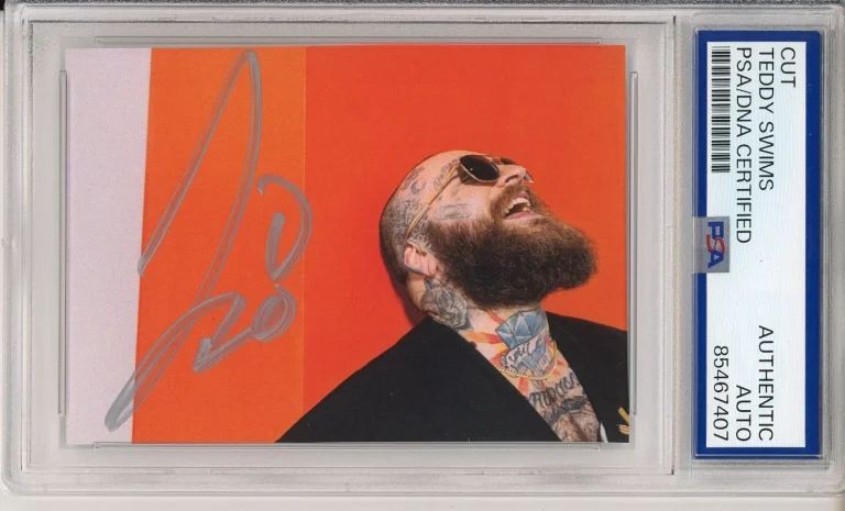 Teddy Swims SIGNED I’ve Tried Therapy Photo Card PSA DNA Authentic COA Autograph