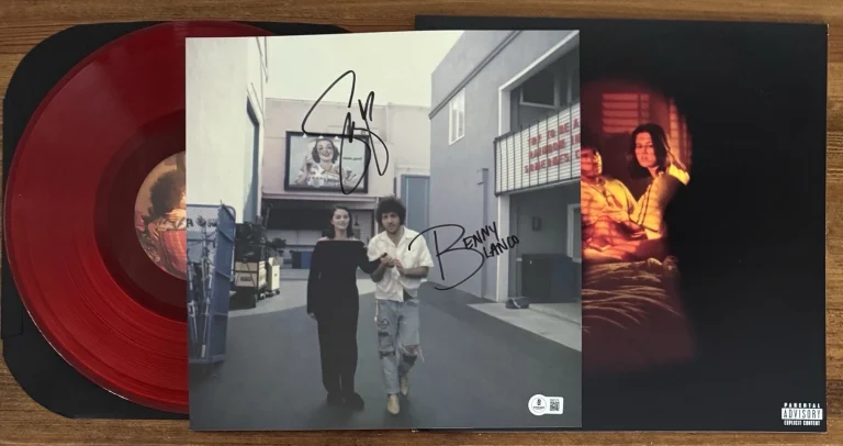 SIGNED Selena Gomez & Benny Blanco Photo & I Said Love You Vinyl BAS Beckett COA