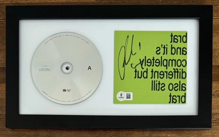 FRAMED Charli XCX SIGNED Photo Art Card & BRAT CD BAS Beckett COA Autographed