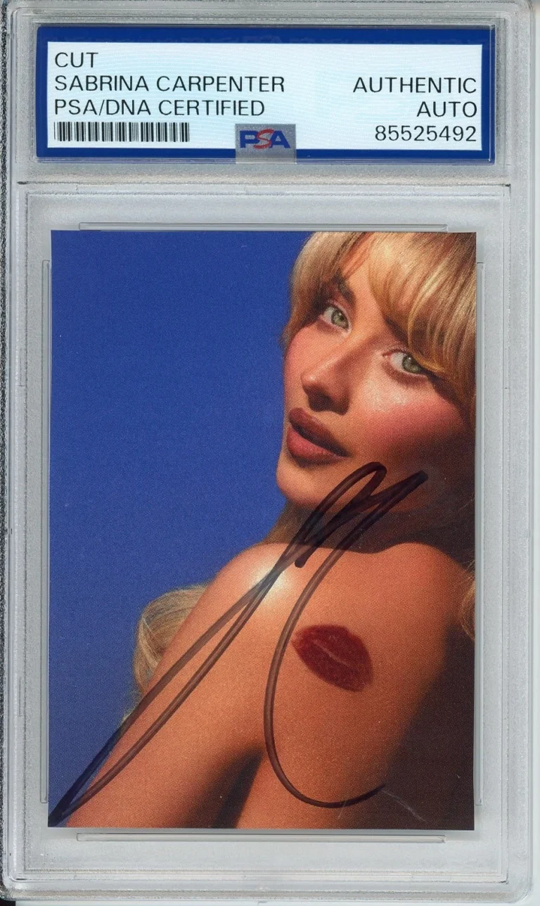SIGNED Sabrina Carpenter Short N Sweet Cover Photo Card PSA DNA COA AUTOGRAPHED