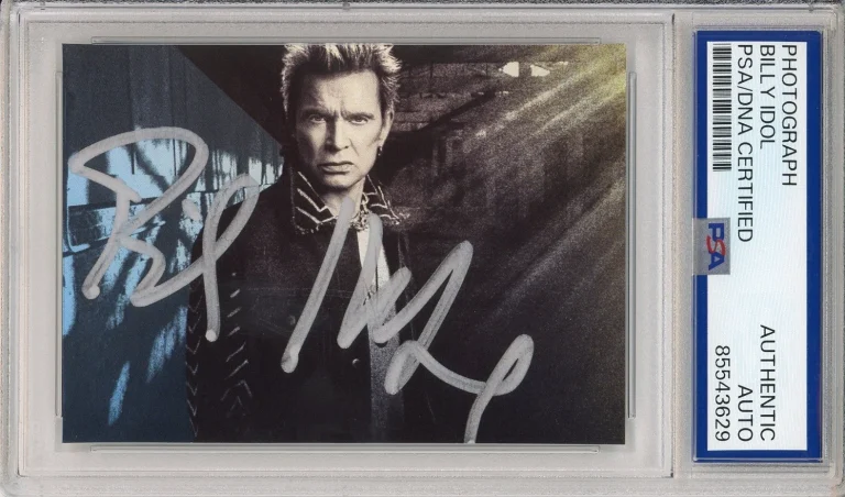 BILLY IDOL SIGNED AUTOGRAPHED ALBUM COVER PHOTO PICTURE PSA DNA COA AUTHENTIC