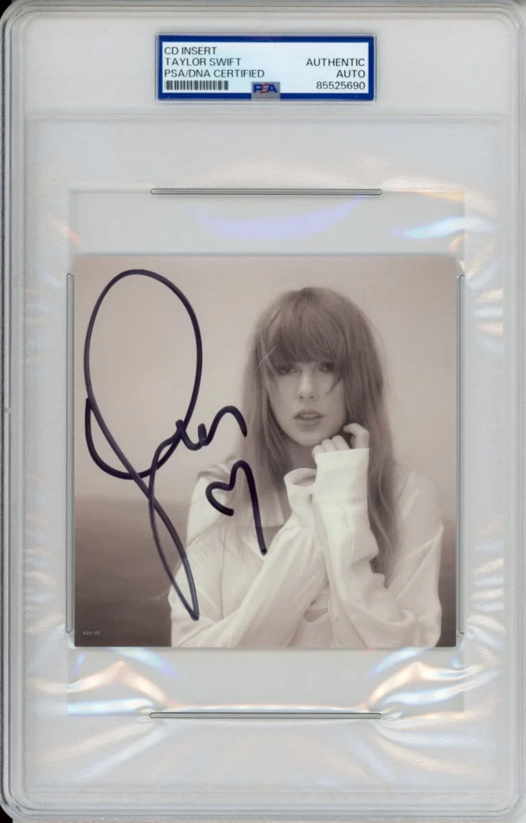 TAYLOR SWIFT Signed Autograph PERFECT HEART Tortured Poets Photo PSA DNA COA