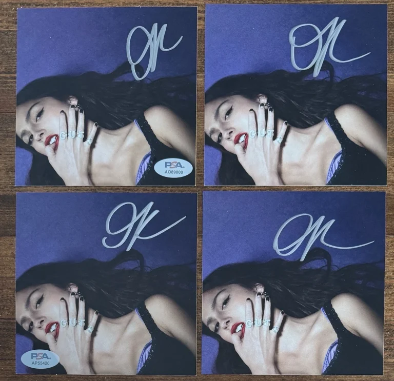 Olivia Rodrigo GUTS CD & SIGNED Album Cover Photo Card Autograph PSA DNA COA