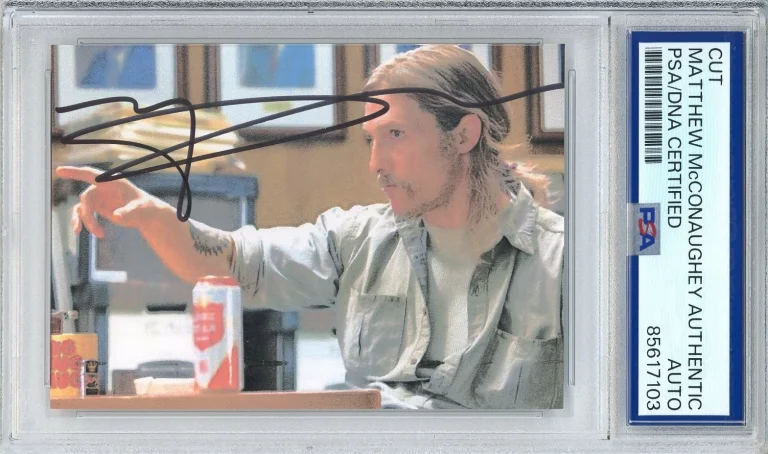 Matthew McConaughey SIGNED True Detective Iconic Photo Cut PSA DNA COA Autograph