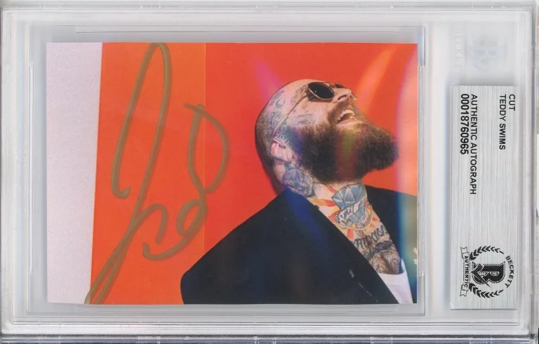 Teddy Swims SIGNED I’ve Tried Therapy Photo Art Card BAS Beckett COA Autograph