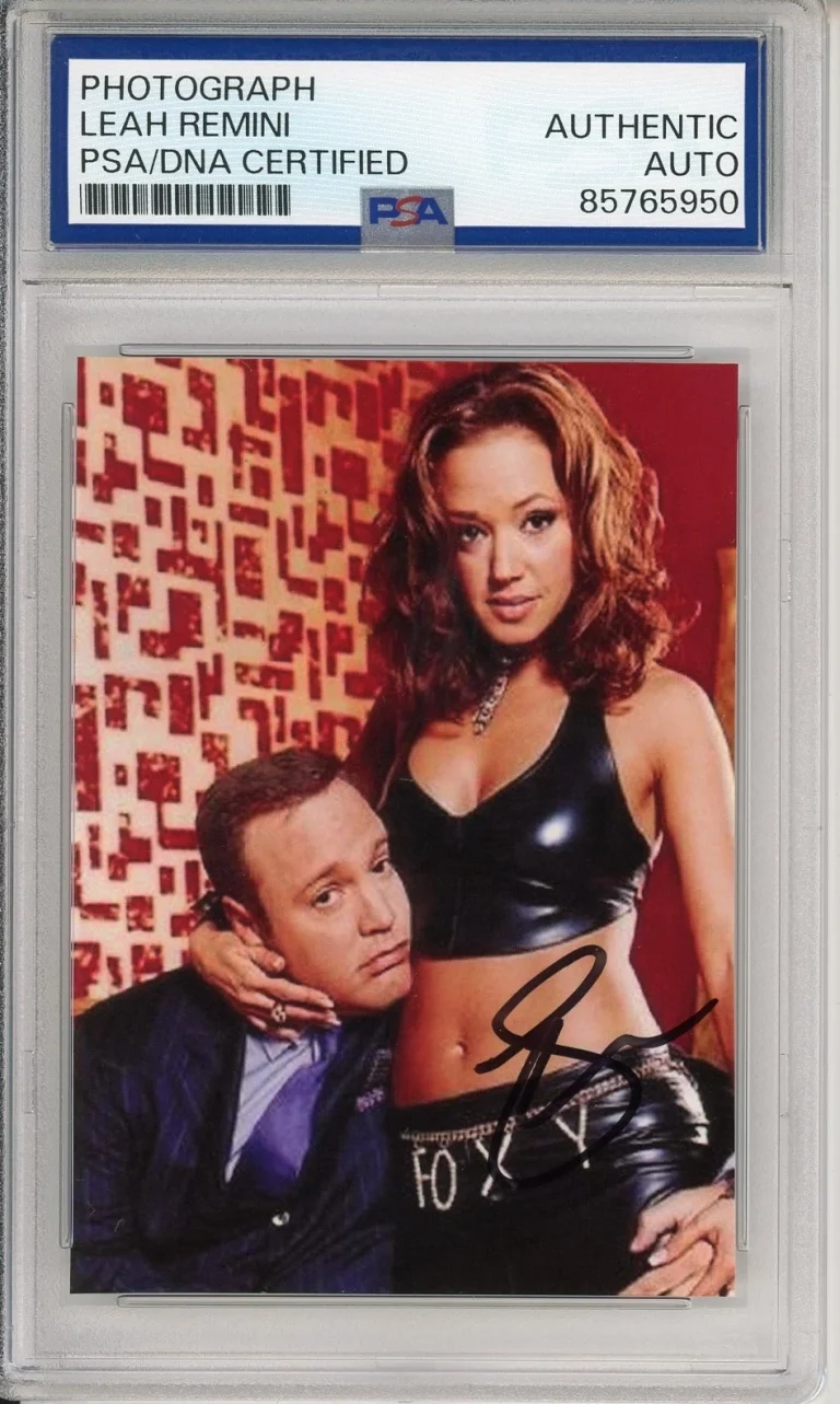 LEAH REMINI SIGNED KING OF QUEENS PHOTO w/ Kevin James PSA DNA COA AUTOGRAPH