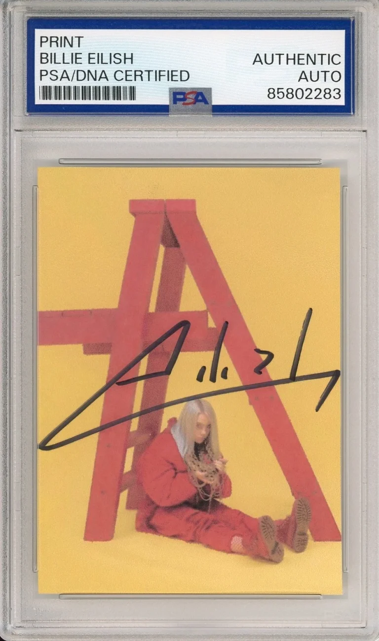 BILLIE EILISH SIGNED DON'T SMILE AT ME PHOTO FULL STYLE AUTOGRAPH PSA DNA COA
