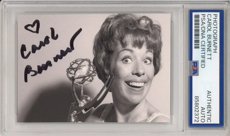 CAROL BURNETT SHOW EMMY AWARD PHOTO PICTURE PSA DNA COA SIGNED AUTOGRAPH
