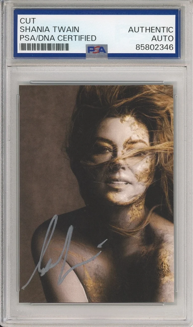 Shania Twain SIGNED AUTOGRAPH Album Art Card Picture Photo PSA DNA COA Certified