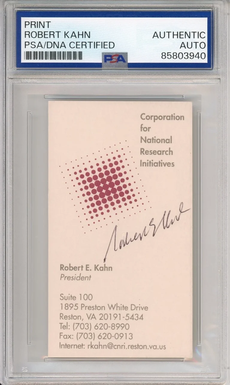 ROBERT KAHN SIGNED BUSINESS CARD SIGNED PSA DNA COA AUTOGRAPH INTERNET INVENTOR