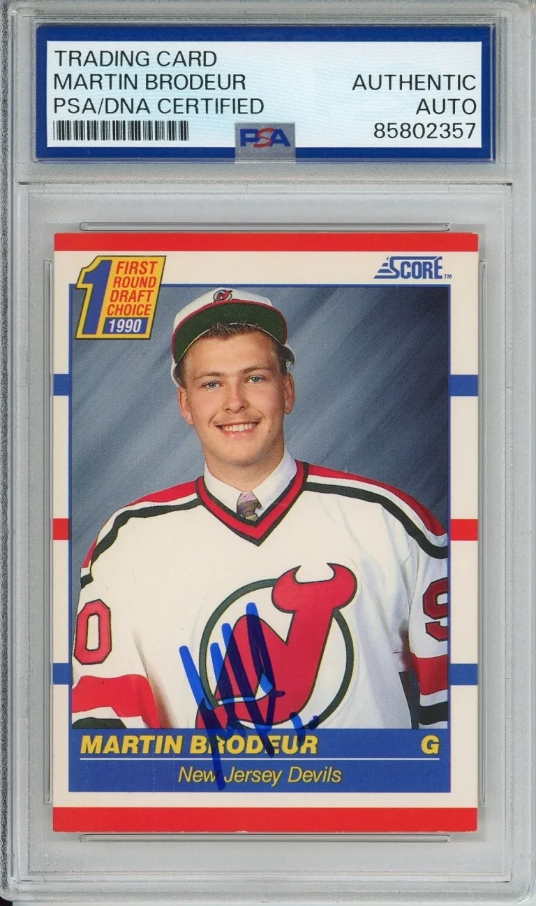 1990 SCORE MARTIN BRODEUR SIGNED RC CARD PSA DNA COA HOF AUTOGRAPH NJ DEVILS