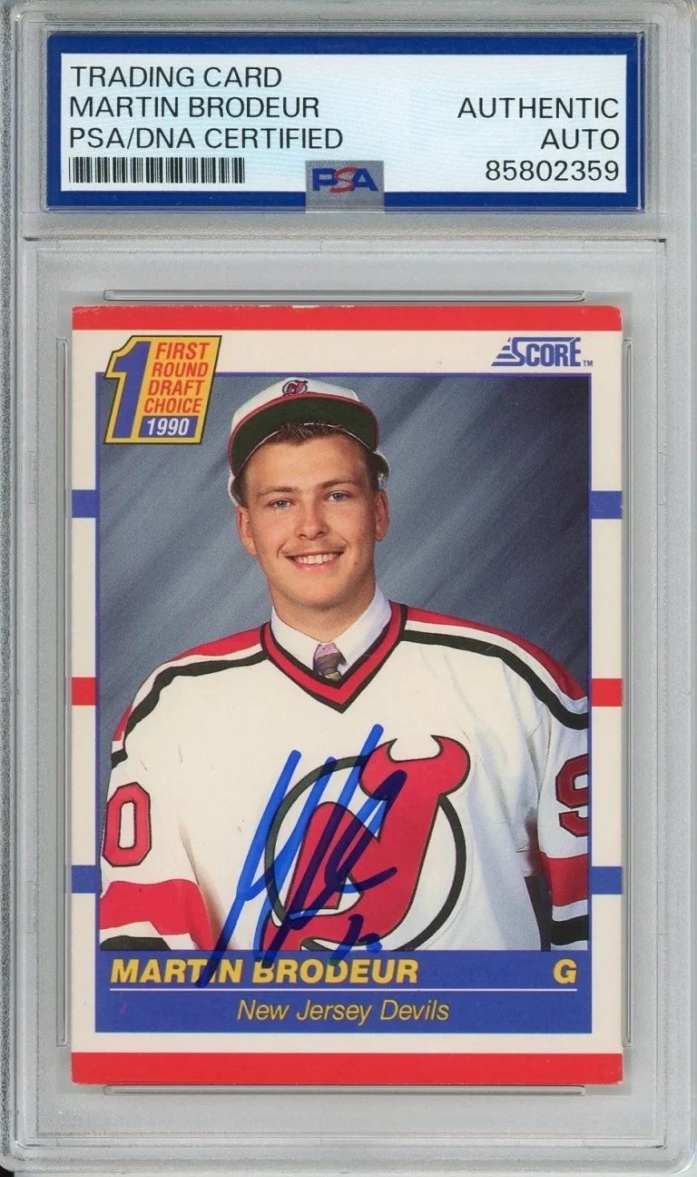 1990 SCORE MARTIN BRODEUR SIGNED ROOKIE RC CARD PSA DNA COA AUTOGRAPH NHL HOF