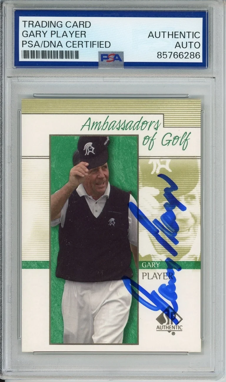 2001 UD SP AUTHENTIC AMBASSADORS GARY PLAYER SIGNED PSA DNA COA AUTOGRAPH HOF