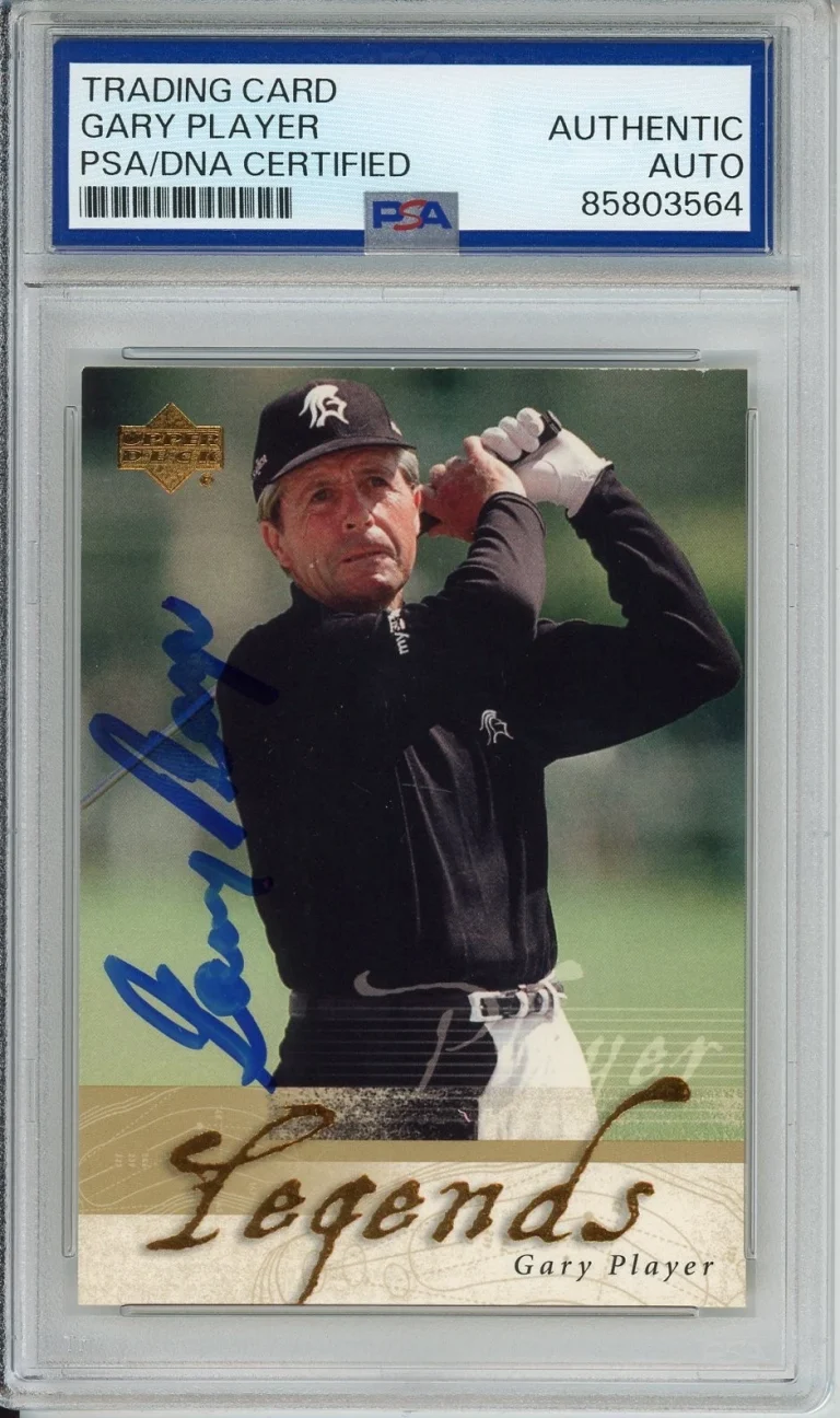2002 UD UPPER DECK GOLF LEGENDS GARY PLAYER SIGNED PSA DNA COA AUTOGRAPH HOF