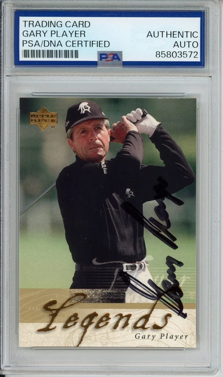 2002 UD UPPER DECK GOLF LEGENDS GARY PLAYER SIGNED PSA DNA COA AUTOGRAPH AUTO
