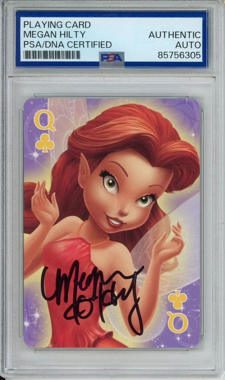 MEGAN HILTY SIGNED DISNEY TINKER BELL ROSETTA PLAYING CARD AUTOGRAPH PSA DNA COA