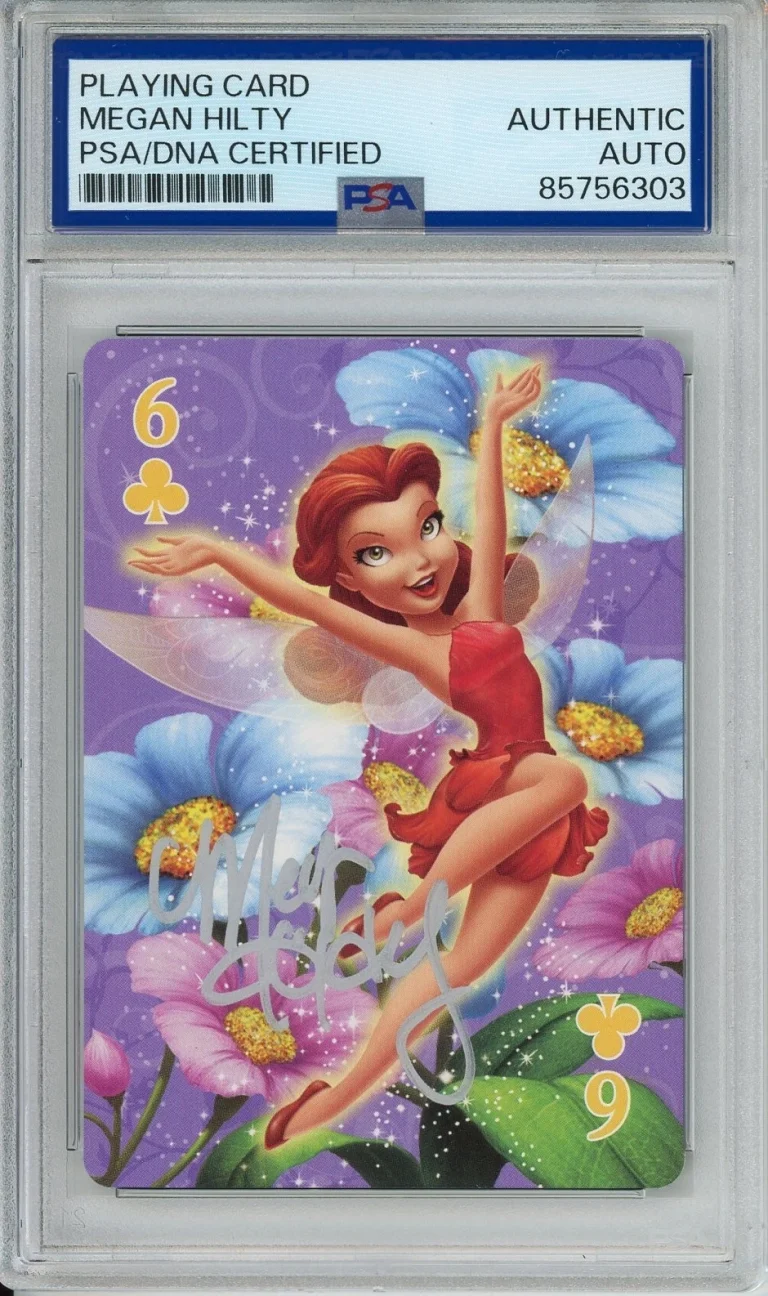 MEGAN HILTY SIGNED DISNEY FAIRIES ROSETTA TINKER BELL CARD AUTOGRAPH PSA DNA COA