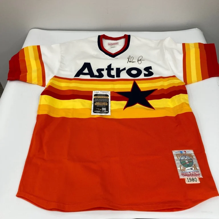Nolan Ryan Signed Authentic 1980 Houston Astros Mitchell & Ness Jersey JSA COA