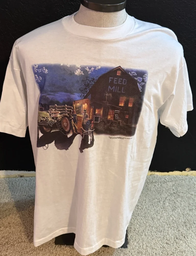 Vintage Tractor Shirt Mens Extra Large Dave Barnhouse 1996 Rare Short Sleeve