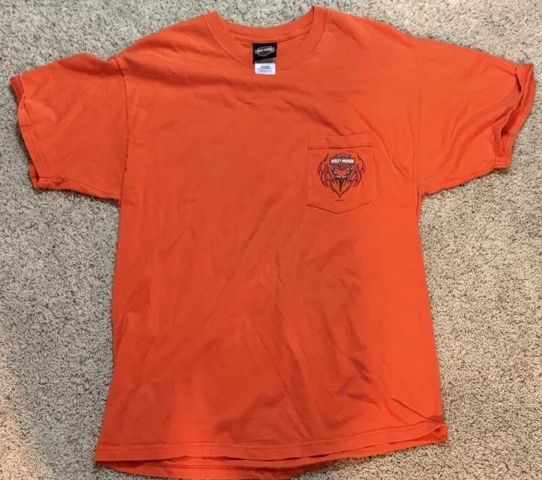 Harley Davidsons Women’s Richmond, VA Short Sleeve T-Shirt Size Large Orange