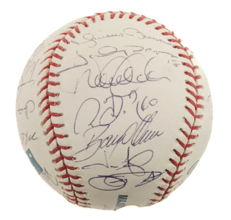 2006 NY Yankees Team Signed Baseball Derek Jeter Rivera Arod Steiner COA