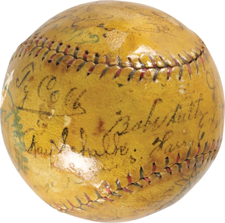 Babe Ruth Ty Cobb Walter Johnson HOF Signed 1922 American League Baseball PSA