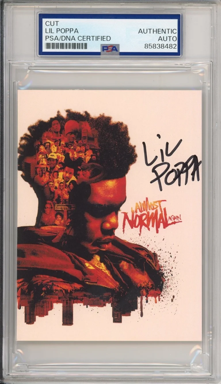 SIGNED Lil Poppa Almost Normal Again AUTOGRAPH Album Cover Card PSA DNA COA RIP!