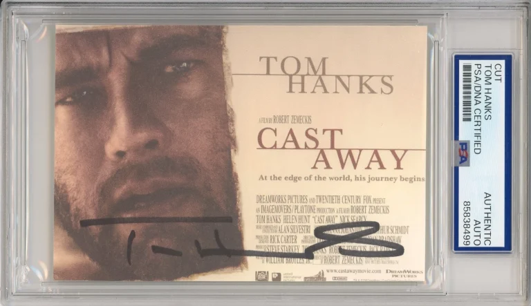 Tom Hanks SIGNED Cast Away Movie Poster Picture PSA DNA COA Certified Autograph