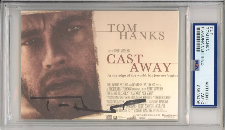 Tom Hanks SIGNED Cast Away Movie Poster Picture PSA DNA COA Authentic Autograph