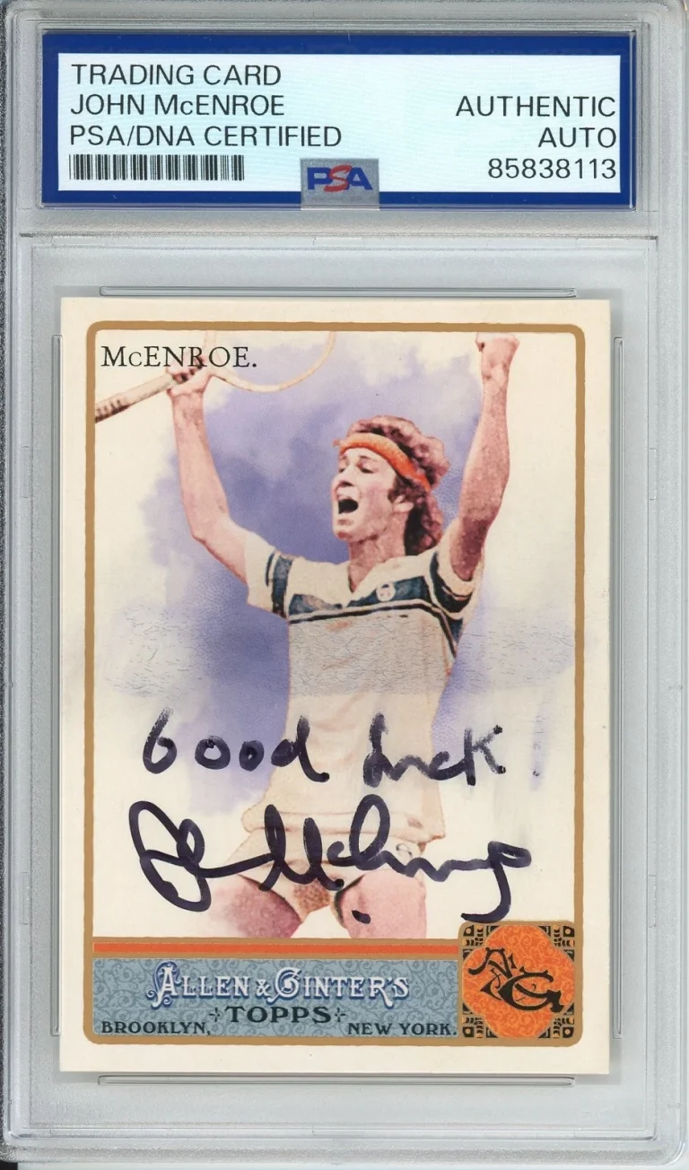 2011 TOPPS ALLEN & GINTER GLOSSY JOHN MCENROE SIGNED PSA DNA COA AUTOGRAPH HOF