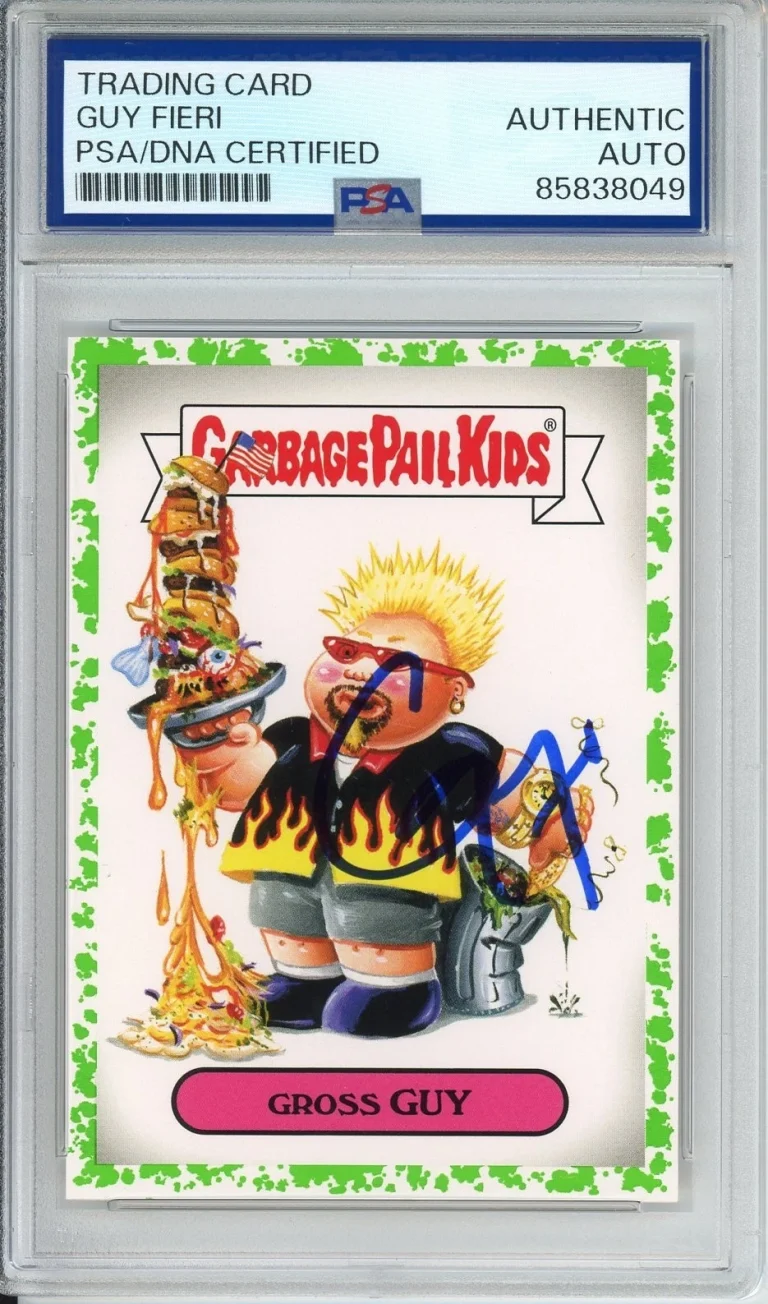 2016 Topps Garbage Pail Kids GPK Gross Guy Fieri Green SIGNED PSA DNA COA Auto