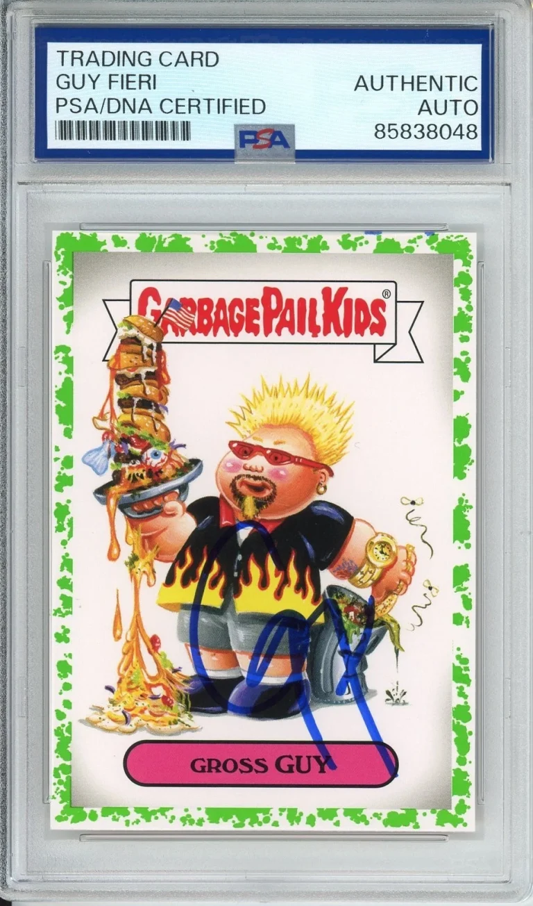 2016 Topps Garbage Pail Kids GPK Gross Guy Fieri Puke Green SIGNED PSA DNA COA