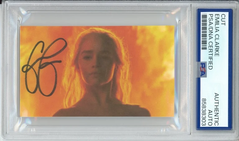EMILIA CLARKE SEXY GAME OF THRONES AUTOGRAPH PSA DNA COA SIGNED CUT PICTURE