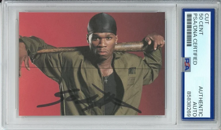 50 Cent Curtis Jackson SIGNED Picture Cut Signature PSA DNA COA Autograph RARE