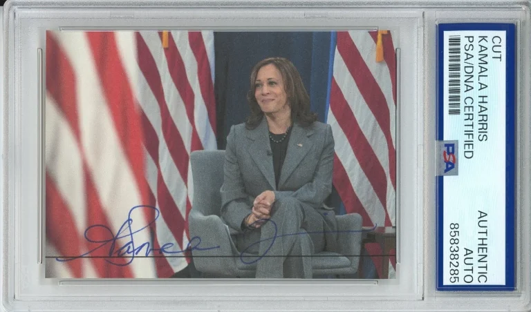 Vice President Kamala Harris SIGNED Picture Cut PSA DNA Certified COA AUTOGRAPH