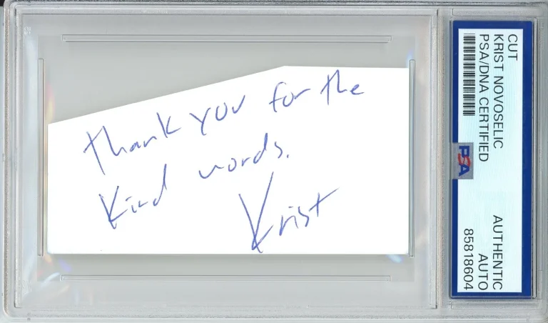 KRIST NOVOSELIC NIRVANA BAND SIGNED CUT SIGNATURE AUTOGRAPH PSA DNA COA AUTO